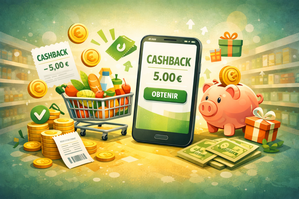 banniere magasin telephone avec cashback et cochon avec argent